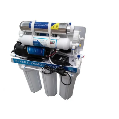 OSMOSIS INVERSA 6 etapas 100 GPD C/Bomba Booster y UV
