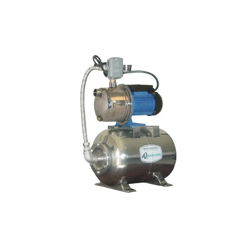 Presurizador Aqua-Pak 1 HP con Bomba y Tanque en Acero Inoxidable