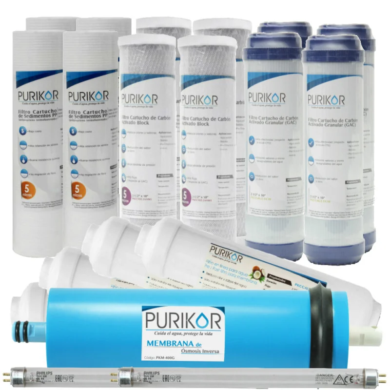 Kit De Mantenimiento De 24 Meses Purikor Osmosis 400 GPD
