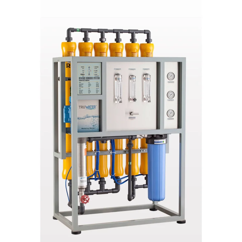 Sistema de Ósmosis Inversa Comercial de 8400-13200 GPD 6 Membranas Vasos de Fibra de Vidrio