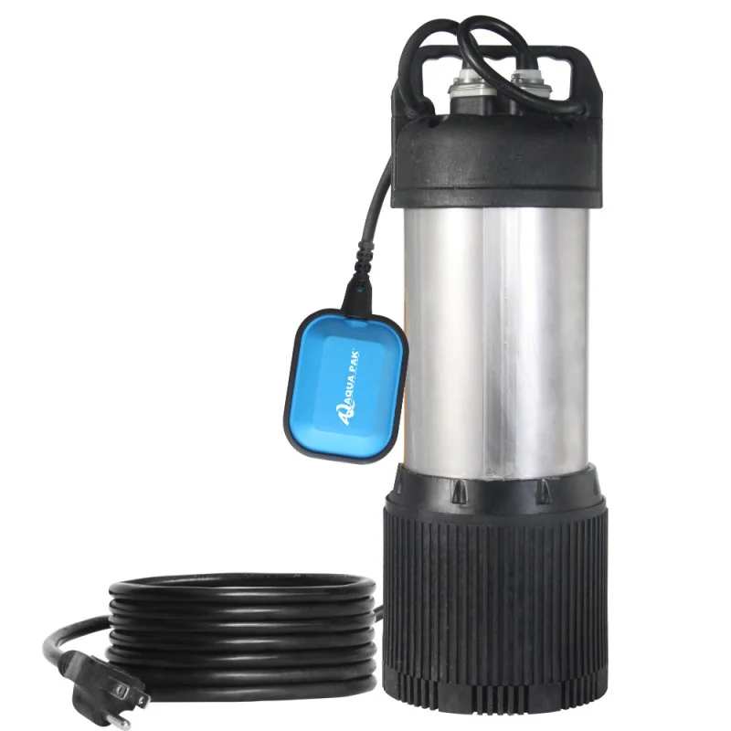 MOTOBOMBA SUMERGIBLE, SERIE KANKI PLUS AQUA PAK , 64 LPM, ACERO INOXIDABLE/POLIPROPILENO, DESCARGA 1", 1 HP, 1F, 127V
