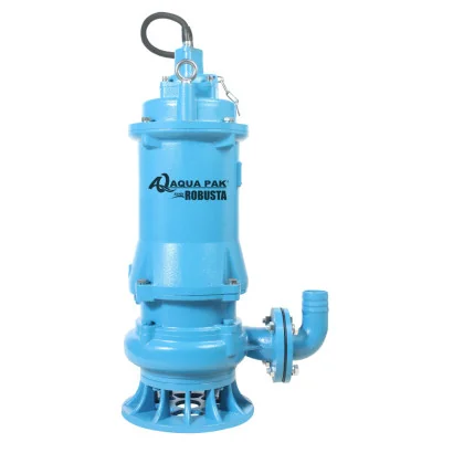 Motobomba sumergible para lodos, AQUAPAK, serie ROBUSTA, descarga 2", sólidos 1" , 5 hp, 3 fases, 460 volts