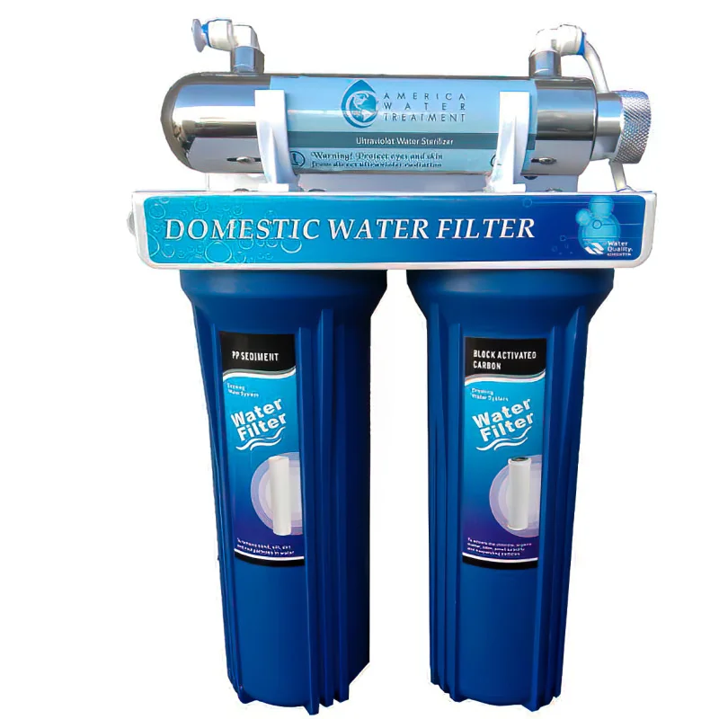Sistema Basico de Purificación 3 Etapas UV doméstico Punto de consumo