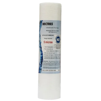 Cartuchos Polipropileno Termofusionado 10" 5 Micras