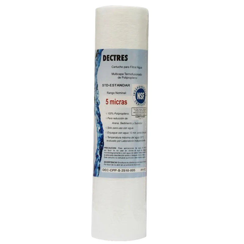 Cartuchos Polipropileno Termofusionado 10" 5 Micras