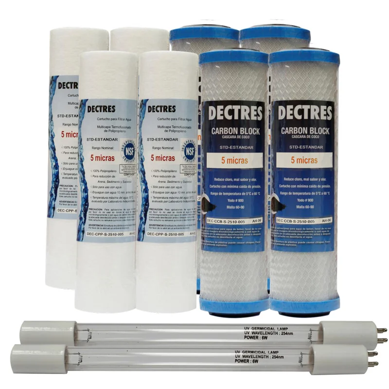 Kit de Mantenimiento 24 Meses para Purificación Básica 3 Etapas con UV