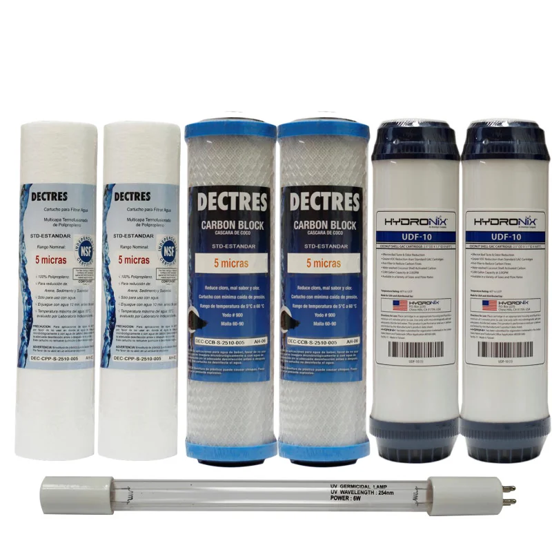 Kit de Mantenimiento 12 Meses para Purificación Básica 4 Etapas con UV