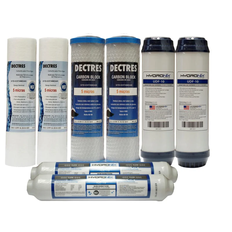 Kit de Mantenimiento 12 meses para osmosis 5 etapas 50,75,100, 400 GPD