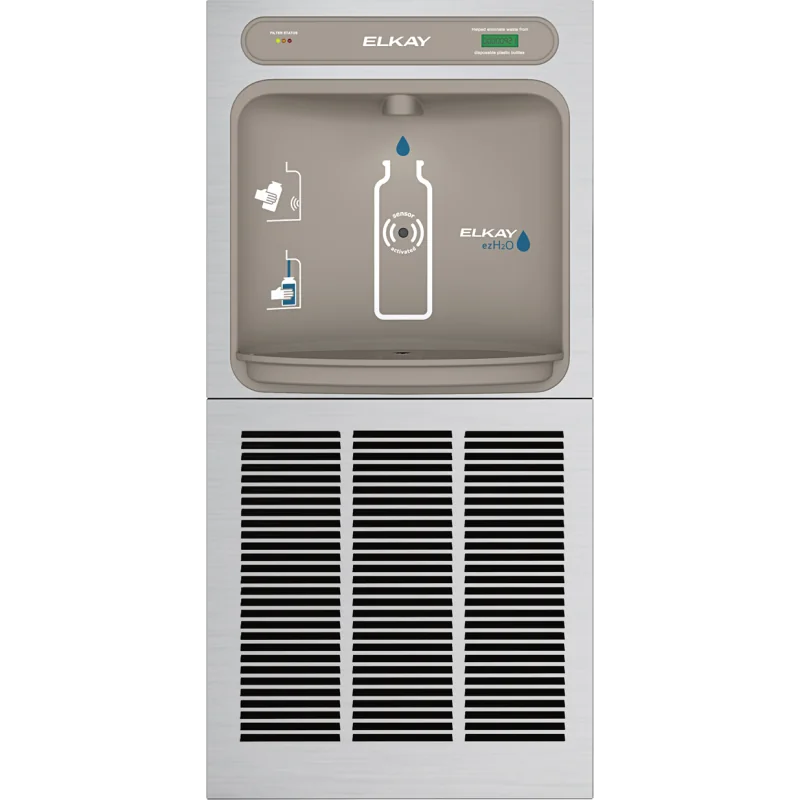 Estación de llenado de botellas empotradas Elkay EZH2O, inoxidable filtrado de 8 GPH
