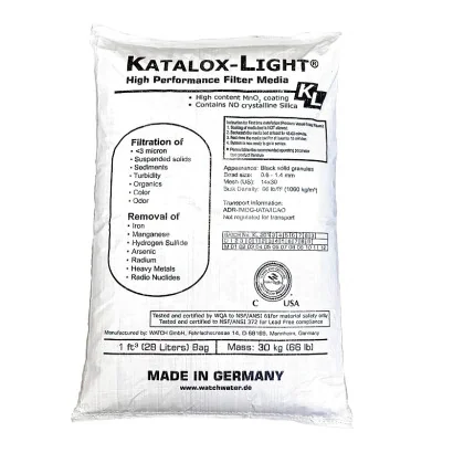 KATALOX LIGHT® saco 1 ft3 Remoción Avanzada de Hierro, Manganeso y Ácido Sulfhidrico