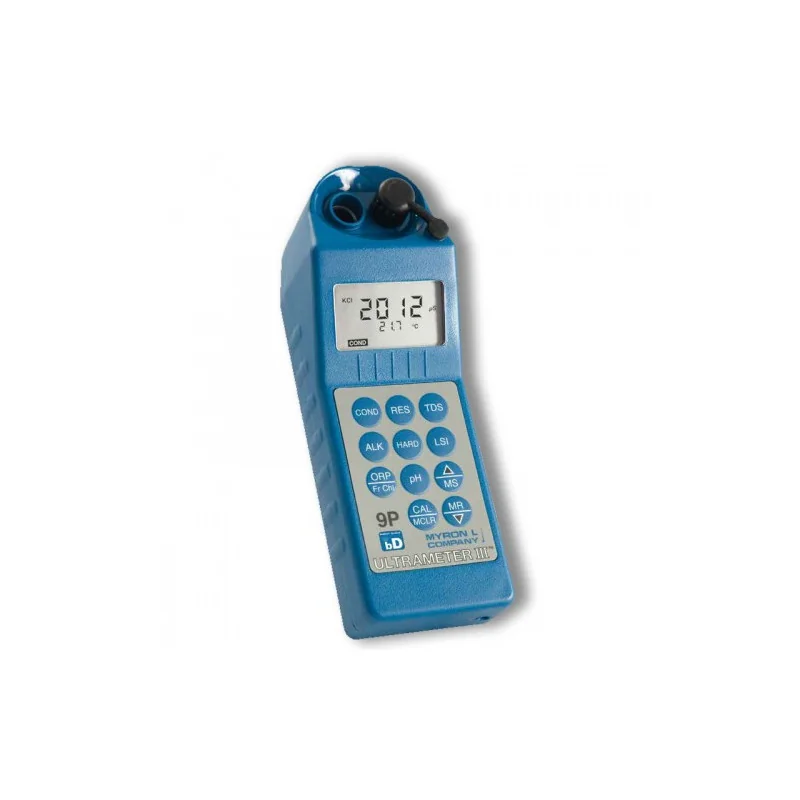 Medidir Myron-L, Ultrameter 9PTKB: Cond, Resisr, STD, Temp, PH, ORP/CI LIBRE, Alkal. Dureza, Ind-Sat