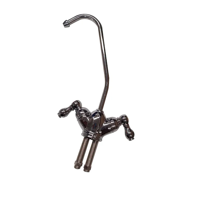 Llave cuello de ganso doble salida de manija