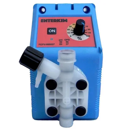 Dosiﬁcador Enterkim, FCPV-120014, PVDF/Teﬂon, 60-120 psi, 21-14 GPD, 115 VAC