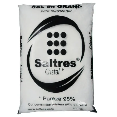Saltres Cristal Sal de Grano Cloruro de Sodio 99"NaCl, 98% Pureza 20 Kgs.