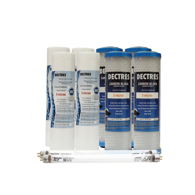 Kit de Mantenimiento 24 Meses para Purificación Básica 3 Etapas con UV Bulbo 2 pines