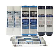 Kit de Mantenimiento 12 meses para osmosis 6 etapas 50,75,100, 400 GPD con UV Bulbo 2 pines