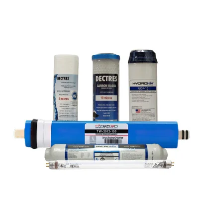 Kit de Mantenimiento un solo cambio para osmosis 6 etapas 100 GPD con UV