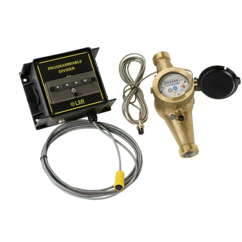 Medidor de flujo programable remoto LMI - Pulsos, 0.22 a 22 GPM (0.83 a 83 l / m), 3/4 "NPT