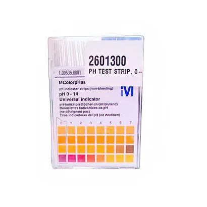 Tiras de control para pH, rango de pH de 0 a 14, paquete de 100