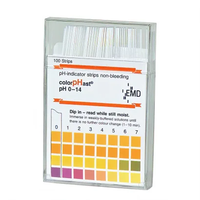 Tiras de control para pH, rango de pH de 0 a 14, paquete de 100