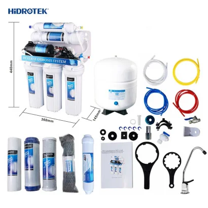 OSMOSIS INVERSA 6 etapas 100 GPD C/Bomba Booster y UV
