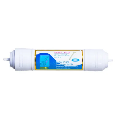 Filtro Sedimentos en Línea 5 Micras PP Conector Espiga 1/4" Filtro Sedimentos en Línea 5 Micras PP Conector Espiga 1/4"