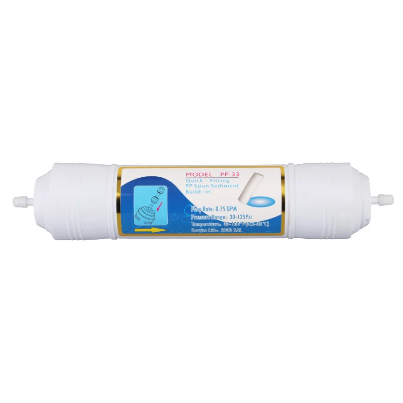 Filtro Sedimentos en Línea 5 Micras PP Conector Espiga 1/4" Filtro Sedimentos en Línea 5 Micras PP Conector Espiga 1/4"