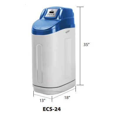 ECOSMART ECS-24 Suavizador de agua alta eficiencia gabinete compacto