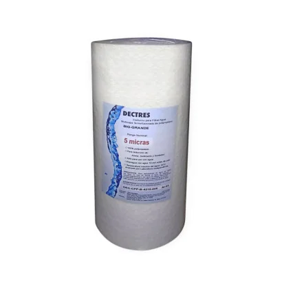 Cartuchos Dectres Polipropileno Termofusionado 4.3" x 10" 5 Micras