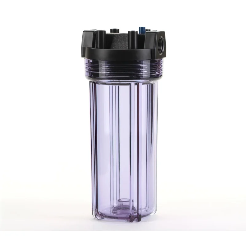 HF5-10CLBK34PR Portafiiltro Transpartente cartucho 2.5" x 10" conex. 3/4 NPT C/BL