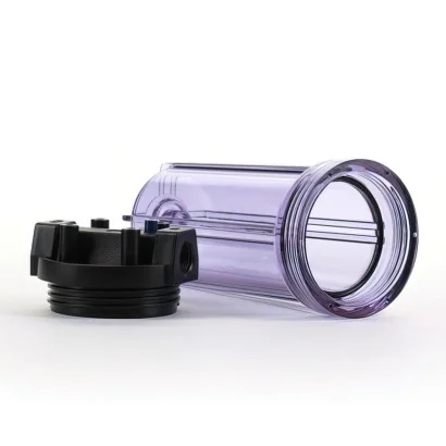 HF5-10CLBK34PR Portafiiltro Transpartente cartucho 2.5" x 10" conex. 3/4 NPT C/BL