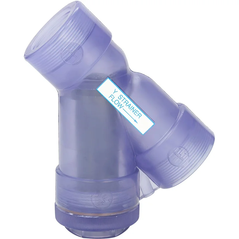 YS00150T Filtro cedazo tipo 'Y', Hayward, PVC Transparente, 1", FPM (Viton), Ros.