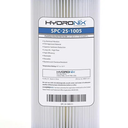 Hydronix SPC-25-1005 Cartuchos plisados 50 micras de poliéster