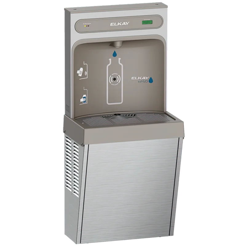 LZ8WSSSMC Estación de llenado de botellas montaje muro refrigerada Elkay ezH2O filtrado 8GPH