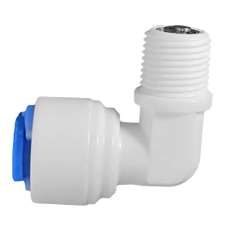 Codo Adaptador con válvula de retención DCC-020A Tubo 1/4″ Rosca 1/8″