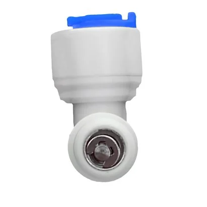 Codo Adaptador con válvula de retención DCC-020A Tubo 1/4″ Rosca 1/8″