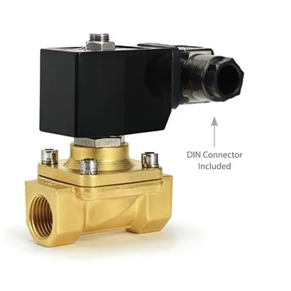 Válvula Solenoide 110V 50/60 Hz 3/4” FNPT normalmente cerrada Bronce