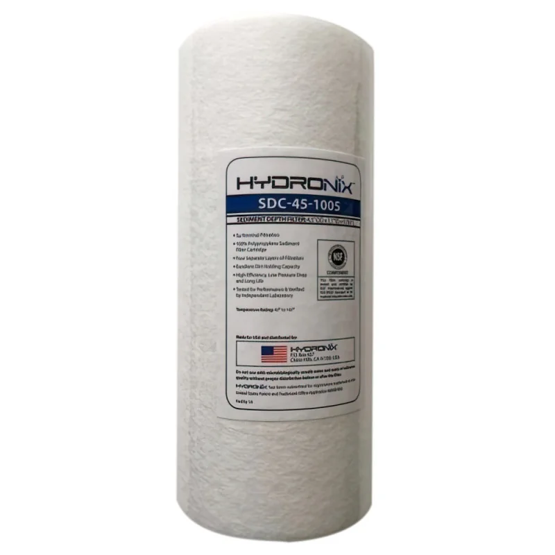 Cartucho SDC-45-1005 Hydronix Polipropileno 4.5" x 10" sedimentos 5 Micras