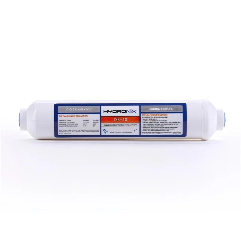ISF-10 Hydronix Filtro Sedimentos en Línea 2"x10" 5 Micras FNPT 1/4"