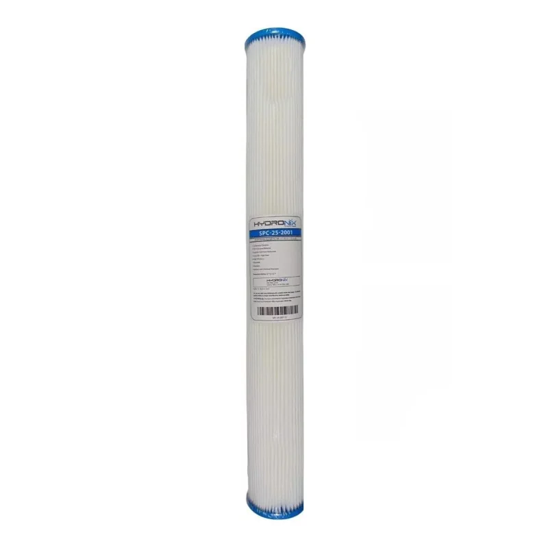 SPC-25-2001 Hydronix Cartuchos plisados 2.5"x20" 1 micra de poliéster