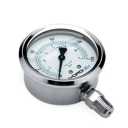 PG25300L Manómetro Glicerina Caratula 2.5" 0-300 psi NPT acero Inox.