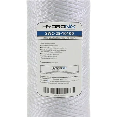 SWC-25-10100 Cartucho Hilado Std. 2.5" x 10" Hydronix 100 micras