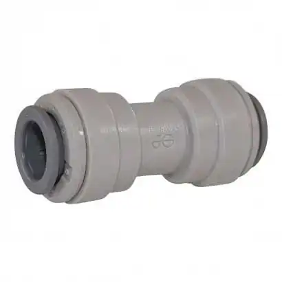 PI0408S Unión Doble, cople 1/4" Tubing tipo John Guest