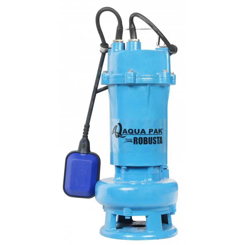 Motobomba Sumergible Para Lodos, AquaPak, Serie Robusta, Descarga 2", Sólidos 1" , 1 HP, 1 Fase, 230 Volts