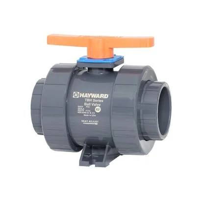 Válvula bola doble tuerca unión TBH, Hayward, PVC,3“, EPDM, Cem.