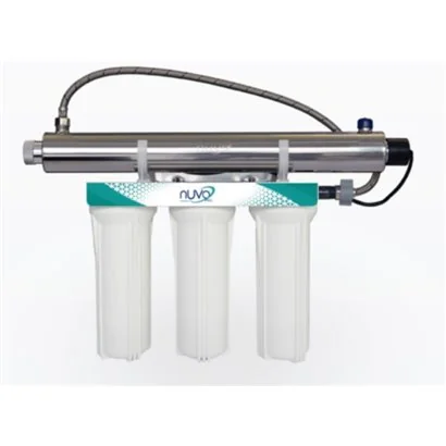 UVNUVO Purificador de agua por LUZ UV 25 Watts 4 etapas 23 LPM 1/2"