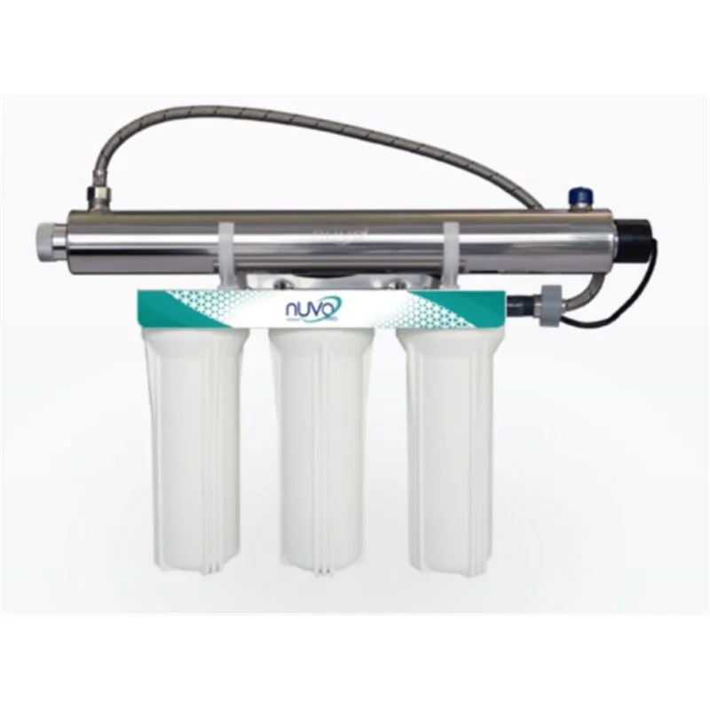 UVNUVO Purificador de agua por LUZ UV 25 Watts 4 etapas 23 LPM 1/2"