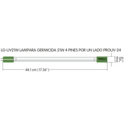 LG-UV21W Foco de luz ultravioleta marca Instalamp 21 Watts