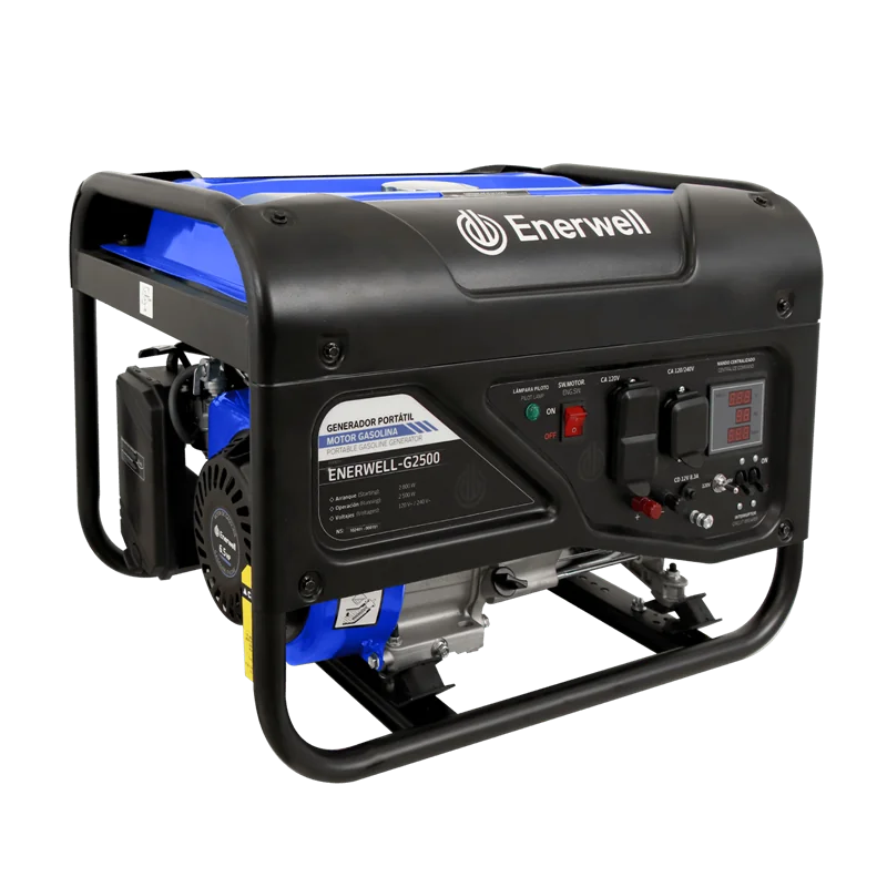 Generador electrico portátil ENERWELL-G2500 2500 Watts a gasolina
