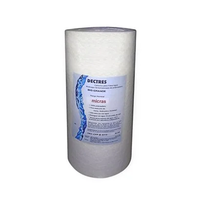 Cartuchos Dectres Polipropileno Termofusionado 4.3" x 20" 100 Micras